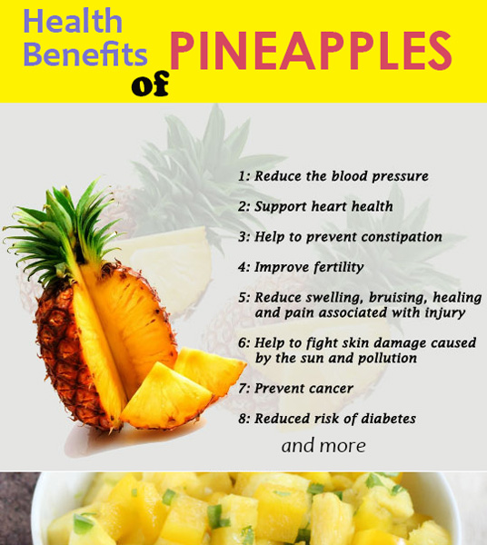 health benefits of eating pineapples